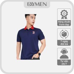 Áo Polo Cổ Đỏ Thêu Chữ B