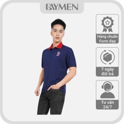 Áo Polo Cổ Đỏ Thêu Chữ B