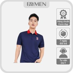 Áo Polo Cổ Đỏ Thêu Chữ B