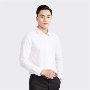Áo sơ mi nam slim fit trắng ôm gọn vóc dáng