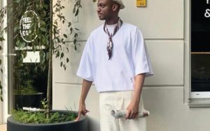 Nam giới mặc áo thun tay lỡ nam unisex phong cách Hàn Quốc-2