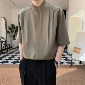 Áo sơ mi nam cổ trụ
