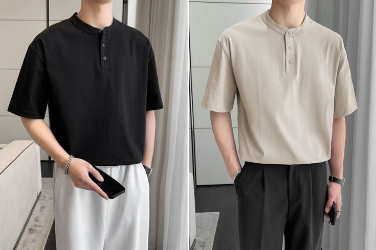 áo sơ mi nam cổ trụ