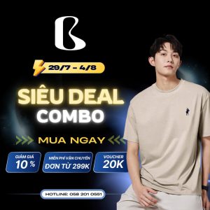 Siêu deal combo áo polo áo thun nam Baymen – giảm 10%, tặng voucher 20K