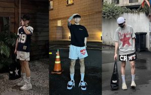 Phối áo thun với quần short nam trẻ trung mùa hè