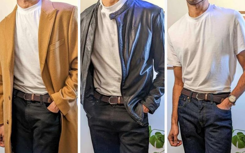 Phối đồ quần jean áo thun nhiều lớp